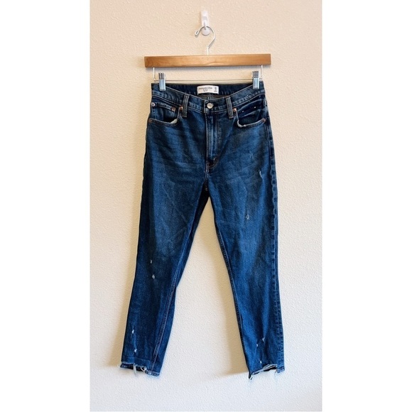 Abercrombie Distressed Medium Wash High Rise Skinny Jeans - Picture 5 of 13
